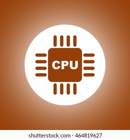 Circuit board icon. Technology scheme square symbol.