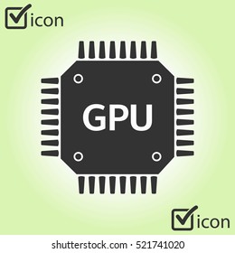 Circuit board  icon. Technology scheme square symbol. Flat design style.