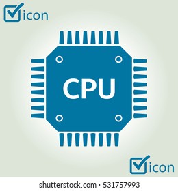 Circuit board  icon. Technology scheme square symbol. Flat design style.
