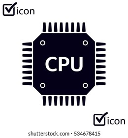Circuit board  icon. Technology scheme square symbol. Flat design style.
