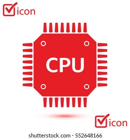 Circuit board  icon. Technology scheme square symbol. Flat design style.