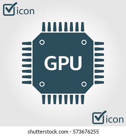 Circuit board  icon. Technology scheme square symbol. Flat design style.
