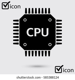 Circuit board  icon. Technology scheme square symbol. Flat design style.