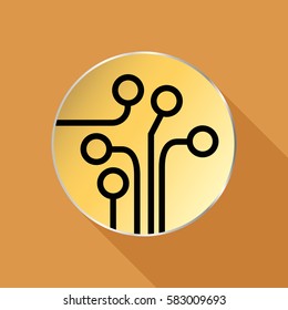 Circuit board icon,  technology icon, vector illustration