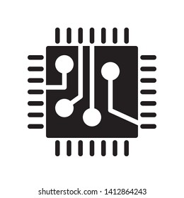 Circuit board icon in trendy flat style design. Vector graphic illustration. Suitable for website design, logo, and ui. EPS 10.