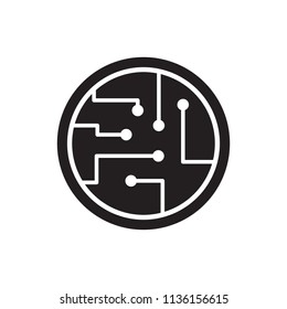 Circuit board icon. Vector.