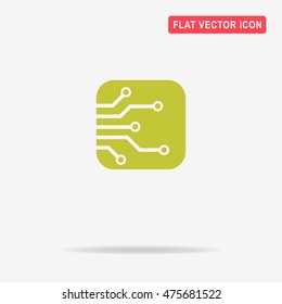 Circuit board icon. Vector concept illustration for design.