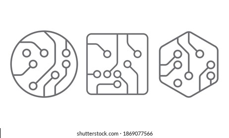 circuit board icon vector conceptd