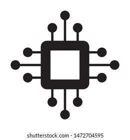 circuit board icon vector design template