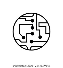 circuit board icon vector design