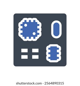 Circuit board icon, Vector graphics