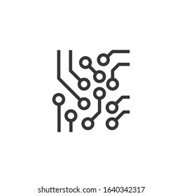 Circuit Board Icon Vector Illustration.