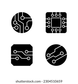Circuit board icon vector illustration logo template for many purpose. Isolated on white background.
