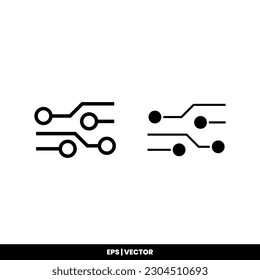 Circuit board icon vector illustration logo template for many purpose. Isolated on white background.
