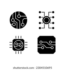 Circuit board icon vector illustration logo template for many purpose. Isolated on white background.