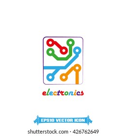 Circuit board icon vector illustration