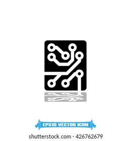 Circuit board icon vector illustration