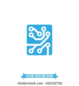 Circuit board icon vector illustration 