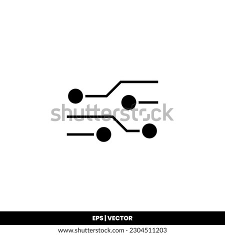 Circuit board icon vector illustration logo template for many purpose. Isolated on white background.