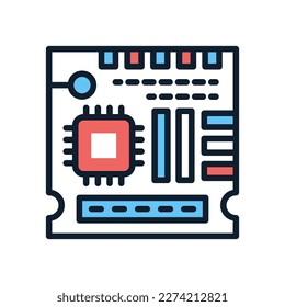 Circuit Board Symbol in Vektorgrafik. Logotyp