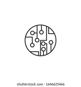 Circuit Board Icon vector sign isolated for graphic and web design. Circuit Board symbol template color editable on white background.