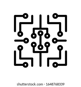 Circuit board icon vector sign and symbol on trendy design