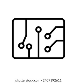 Circuit board icon vector sign