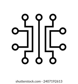 Circuit board icon vector sign