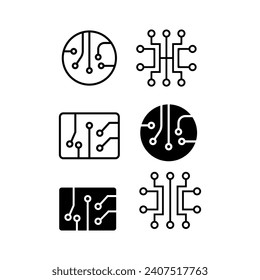 Circuit board icon vector sign