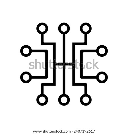 Circuit board icon vector sign
