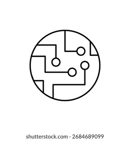 Vector del icono de la placa de circuito, ilustración de estilo de moda simple para el Web y el App.. eps
