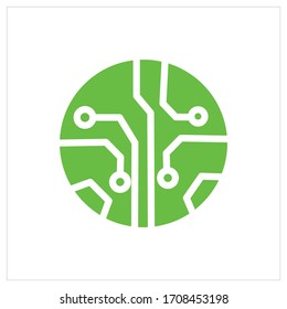 circuit board icon vector, symbol design with white background.