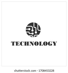 circuit board icon vector, symbol design with white background.