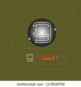 circuit board icon vector , technology , logo concept illustration , abstract chip sign , 