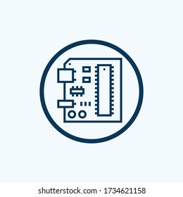 Circuit board icon vector. Trendy flat circuit board icon from technology collection isolated on white background. Vector illustration can be used for web and mobile graphic design, logo,