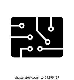 Circuit board icon vector in trendy
