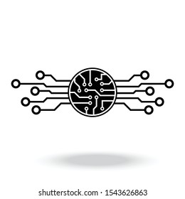 circuit board icon vector.technology icon vector.