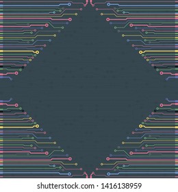 Circuit board illustration. Abstract circuit board background. Vector

