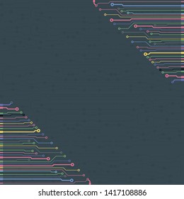 Circuit board illustration. Abstract circuit board background. Vector
