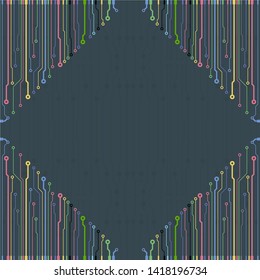 Circuit board illustration. Abstract circuit board background. Vector
