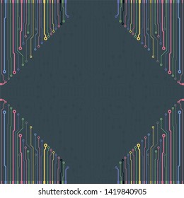 Circuit board illustration. Abstract circuit board background. Vector