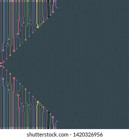 Circuit board illustration. Abstract circuit board background. Vector

