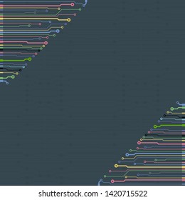 Circuit board illustration. Abstract circuit board background. Vector
