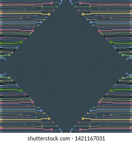 Circuit board illustration. Abstract circuit board background. Vector
