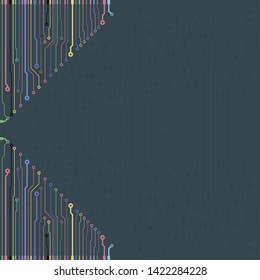 Circuit board illustration. Abstract circuit board background. Vector
