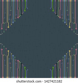 Circuit board illustration. Abstract circuit board background. Vector

