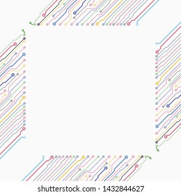 Circuit board illustration. Abstract circuit board background. Vector