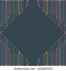 Circuit board illustration. Abstract circuit board background. Vector