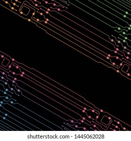 Circuit board illustration. Abstract circuit board background. Vector

