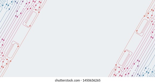 Circuit board illustration. Abstract circuit board background. Vector